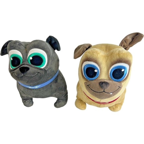 Disney Store Puppy Dog Pals Rolly & Bingo 12 Inch Plush Stuffed Animals Toy - Picture 1 of 13